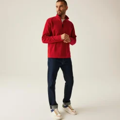 Men's Micro Lightweight Half Zip Fleece | Classic Red