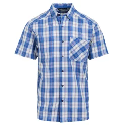 Men's Mindano IX Short Sleeve Shirt | White Olympian Blue Check