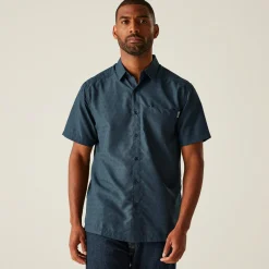 Men's Mindano IX Short Sleeve Shirt | Moonlight Denim Circle Print
