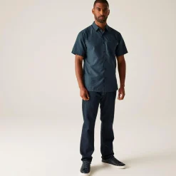Men's Mindano IX Short Sleeve Shirt | Moonlight Denim Circle Print