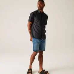 Men's Mindano IX Short Sleeve Shirt | Ash Triangle Print