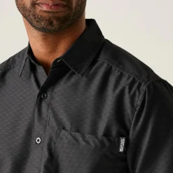 Men's Mindano IX Short Sleeve Shirt | Ash Triangle Print