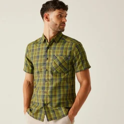 Men's Mindano IX Short Sleeve Shirt | Nephrite Green Ash Grenoble Green Check