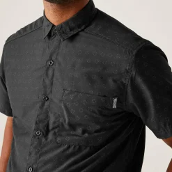 Men's Mindano IX Short Sleeve Shirt | Black Circle Print