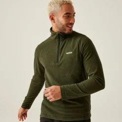 Men's Montes Lightweight Half Zip Fleece | Nephrite Green Black
