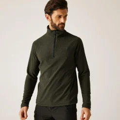 Men's Montes Lightweight Half Zip Fleece | Olive Green