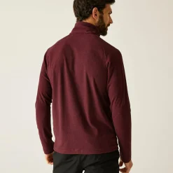 Men's Montes Lightweight Half Zip Fleece | Dark Maroon Black