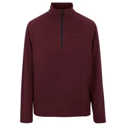 Men's Montes Lightweight Half Zip Fleece | Dark Maroon Black