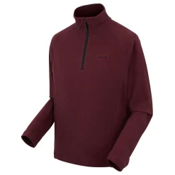 Men's Montes Lightweight Half Zip Fleece | Dark Maroon Black