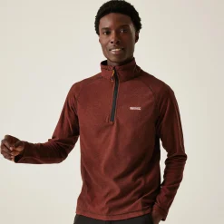 Men's Montes Lightweight Half Zip Fleece | Red Ochre Black