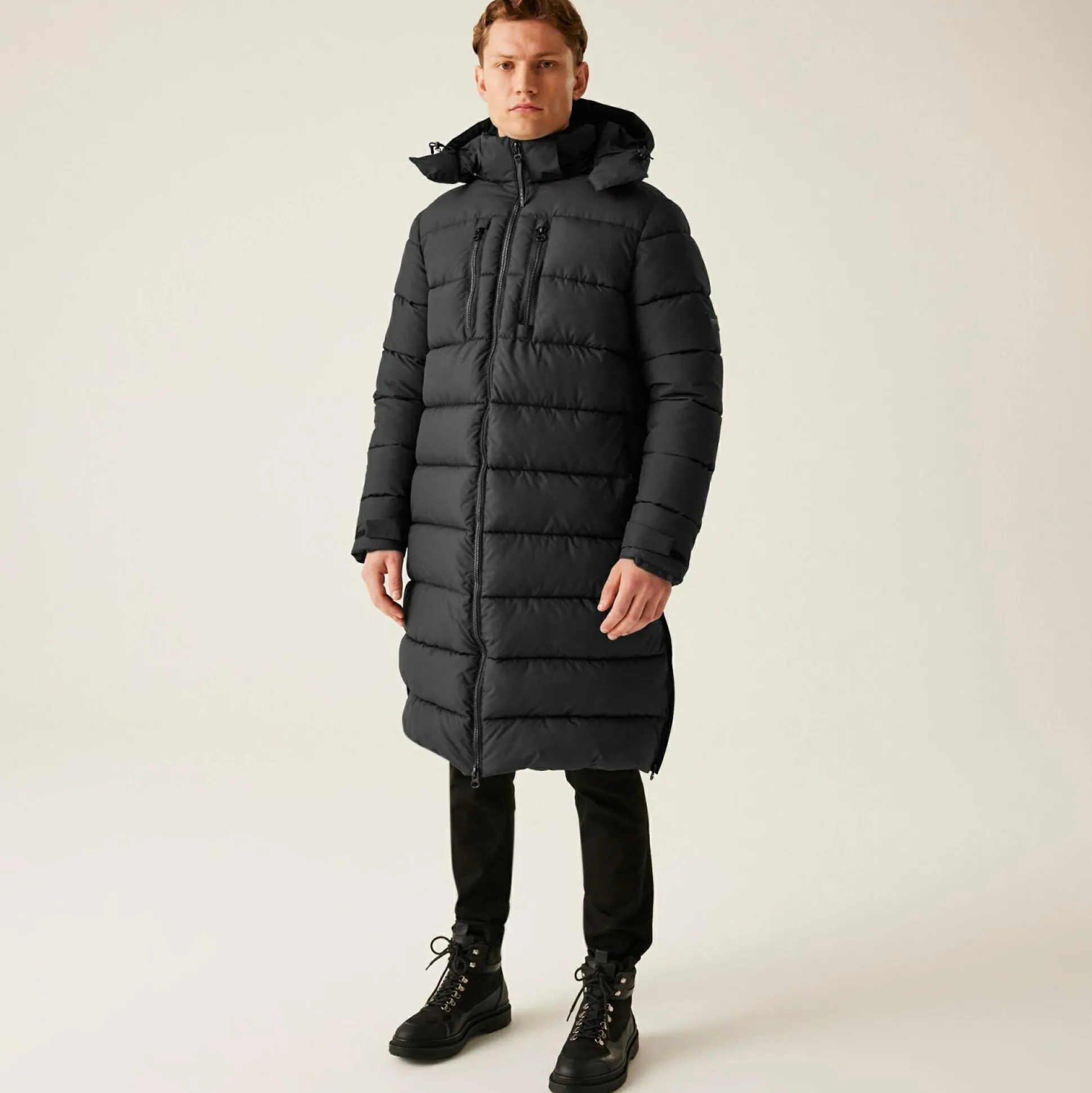 Men's Mottere Longline Padded Jacket | Black Black