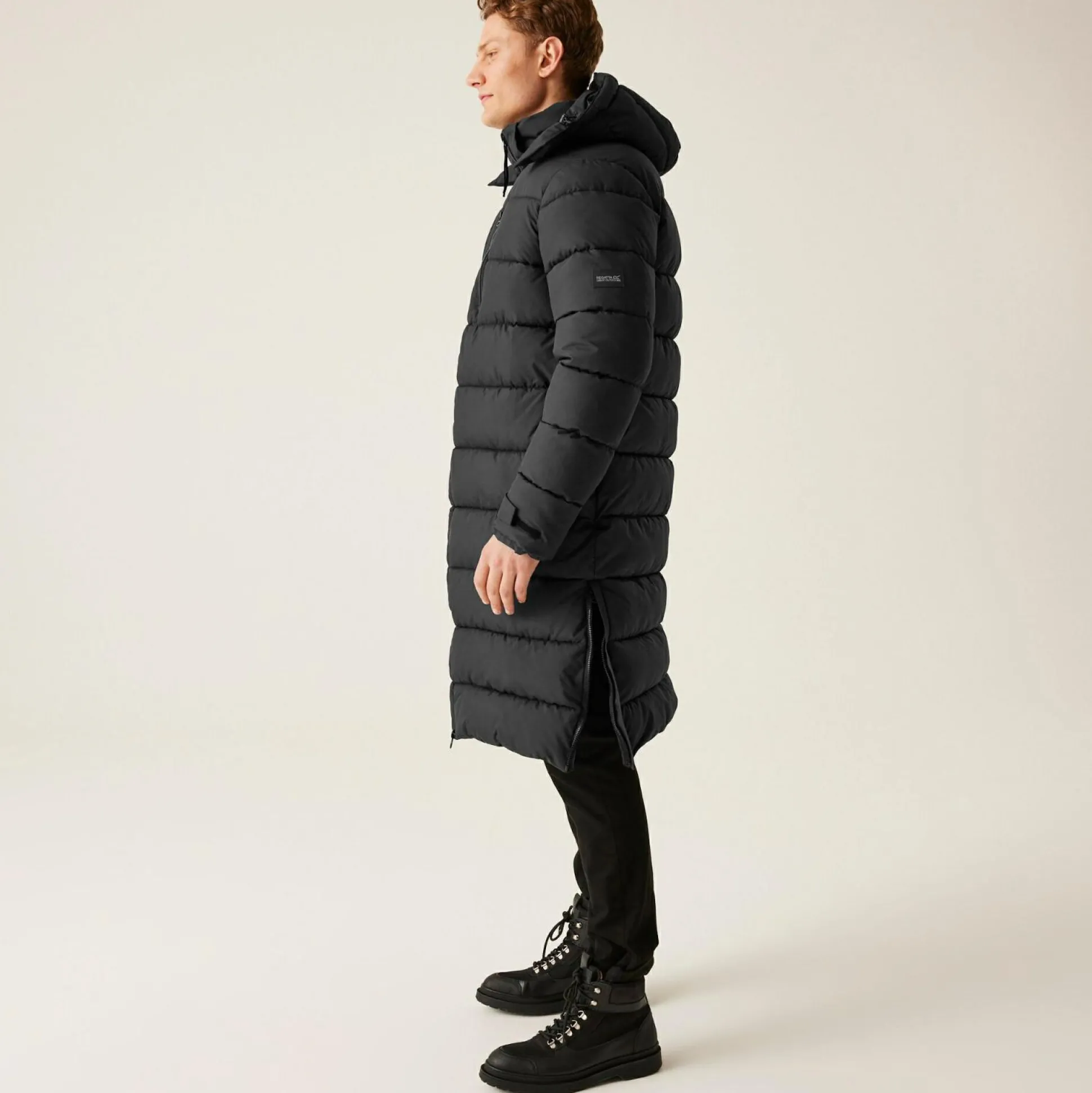 Men's Mottere Longline Padded Jacket | Black Black