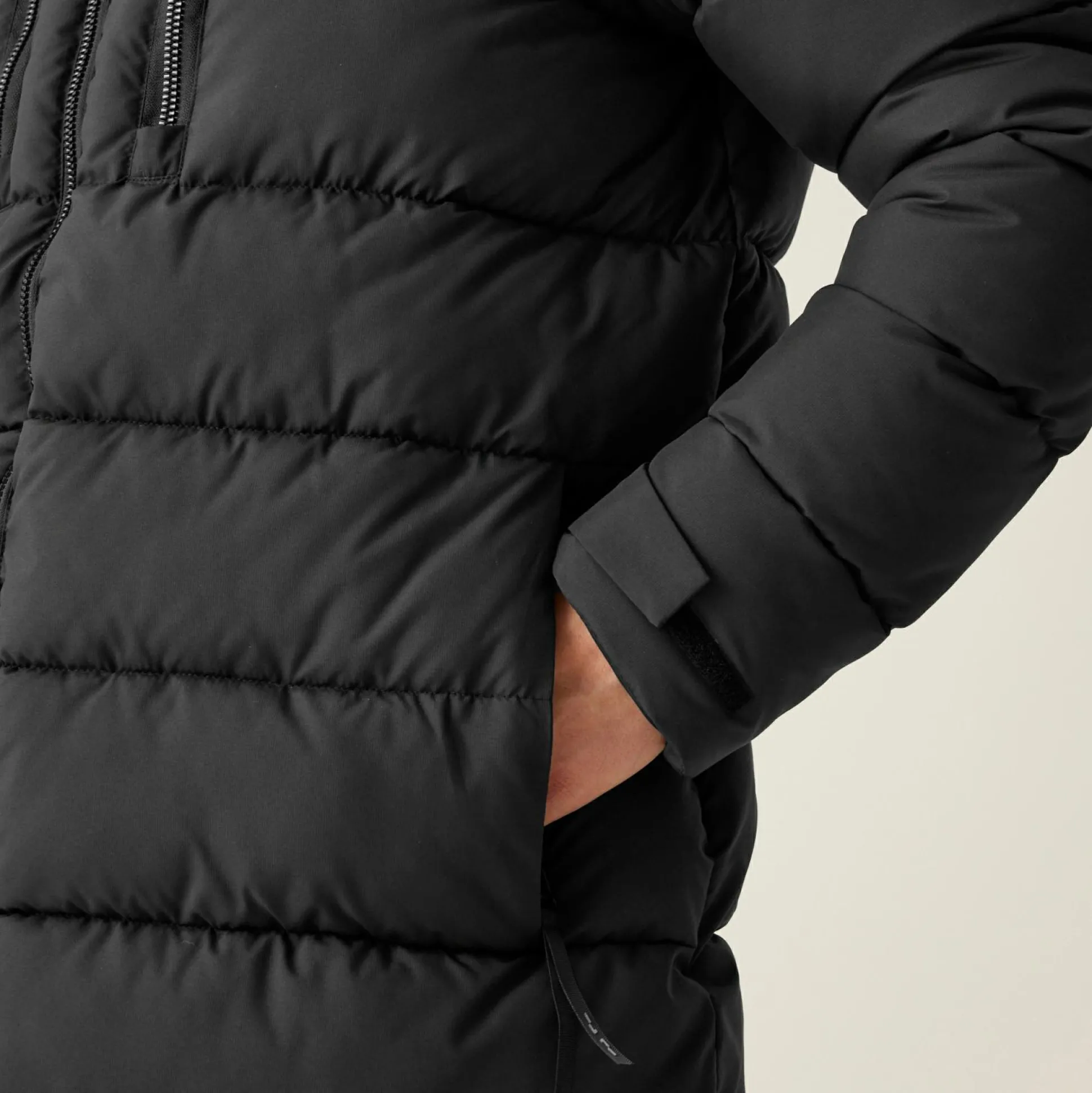 Men's Mottere Longline Padded Jacket | Black Black
