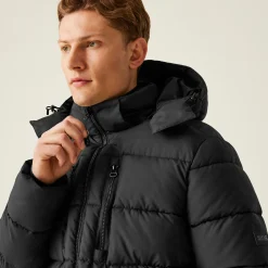 Men's Mottere Longline Padded Jacket | Black Black