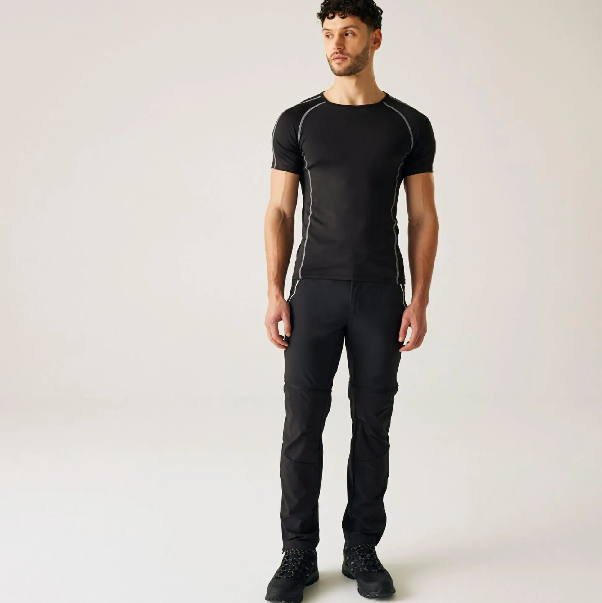 Men's Mountain Zip Off Walking Trousers | Black