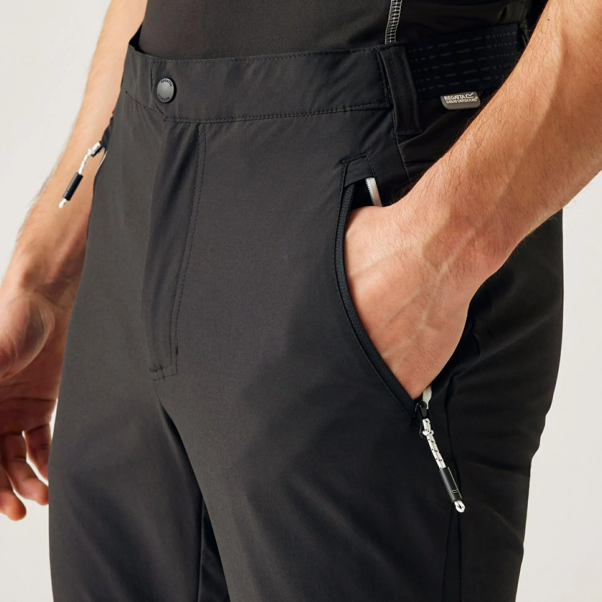 Men's Mountain Zip Off Walking Trousers | Black