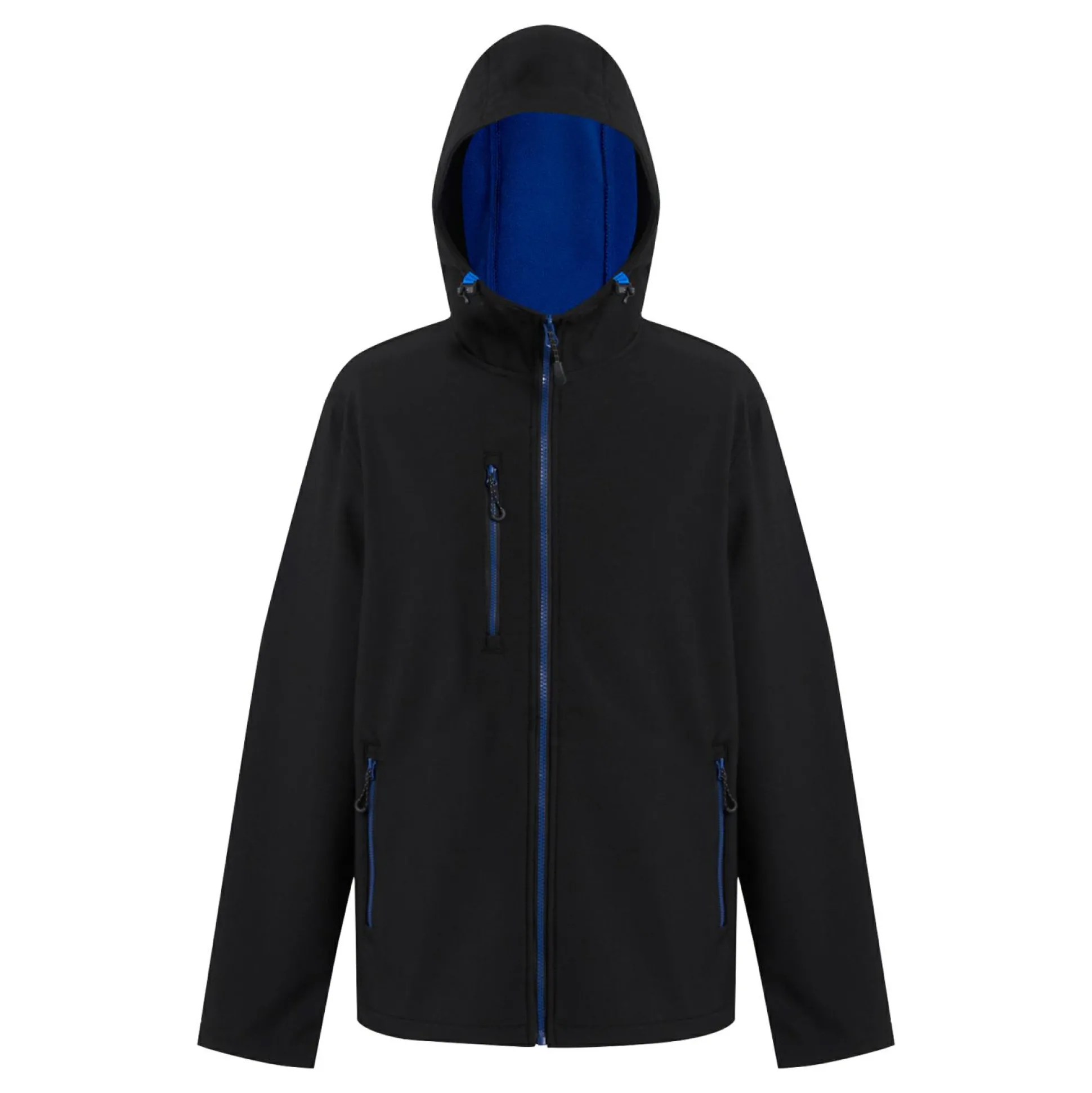 Men's Navigate 2 Layer Hooded Softshell Jacket | Black New Royal
