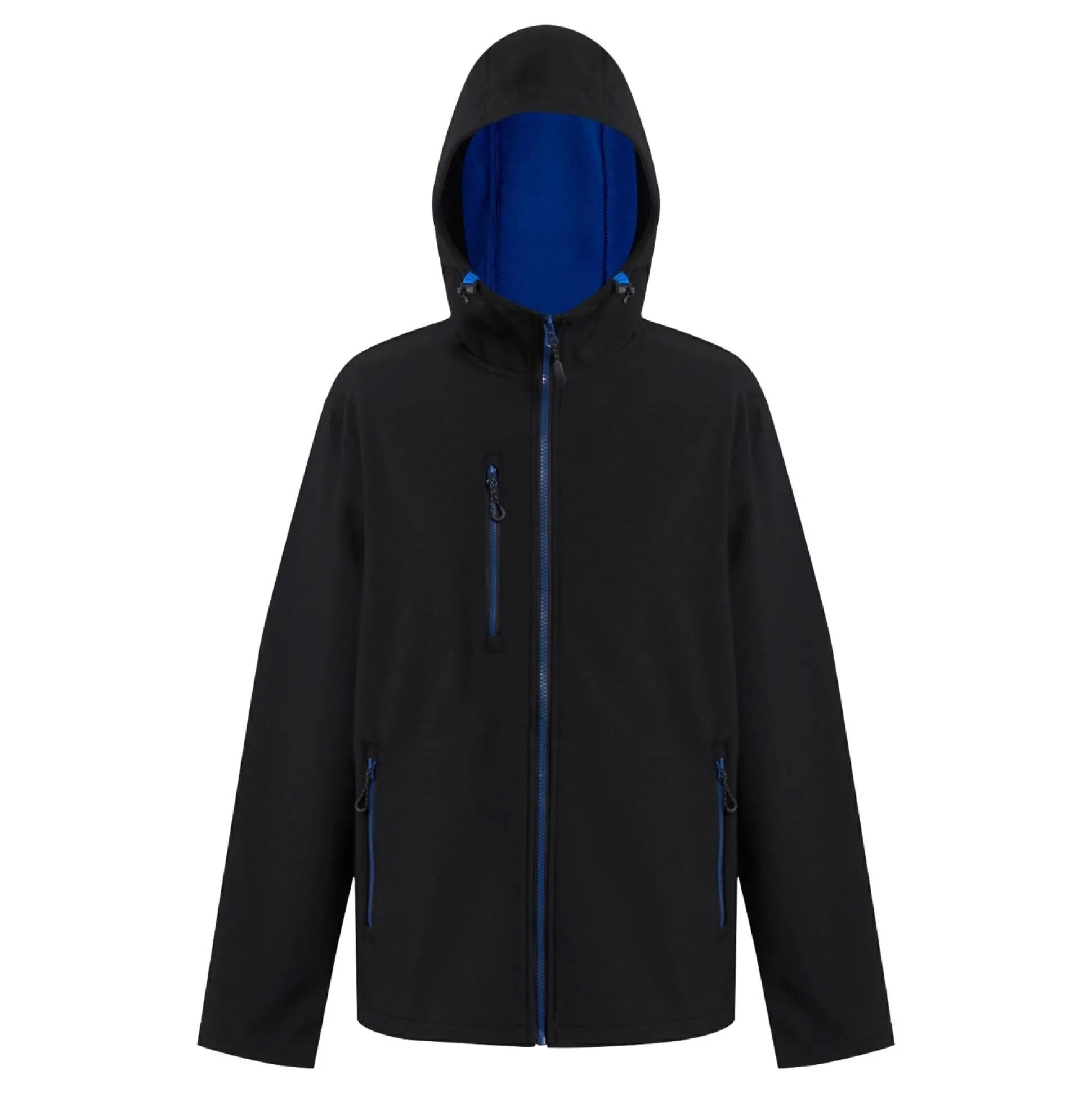Men's Navigate 2 Layer Hooded Softshell Jacket | Black New Royal