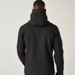 Men's Navigate 2 Layer Hooded Softshell Jacket | Black Classic Red