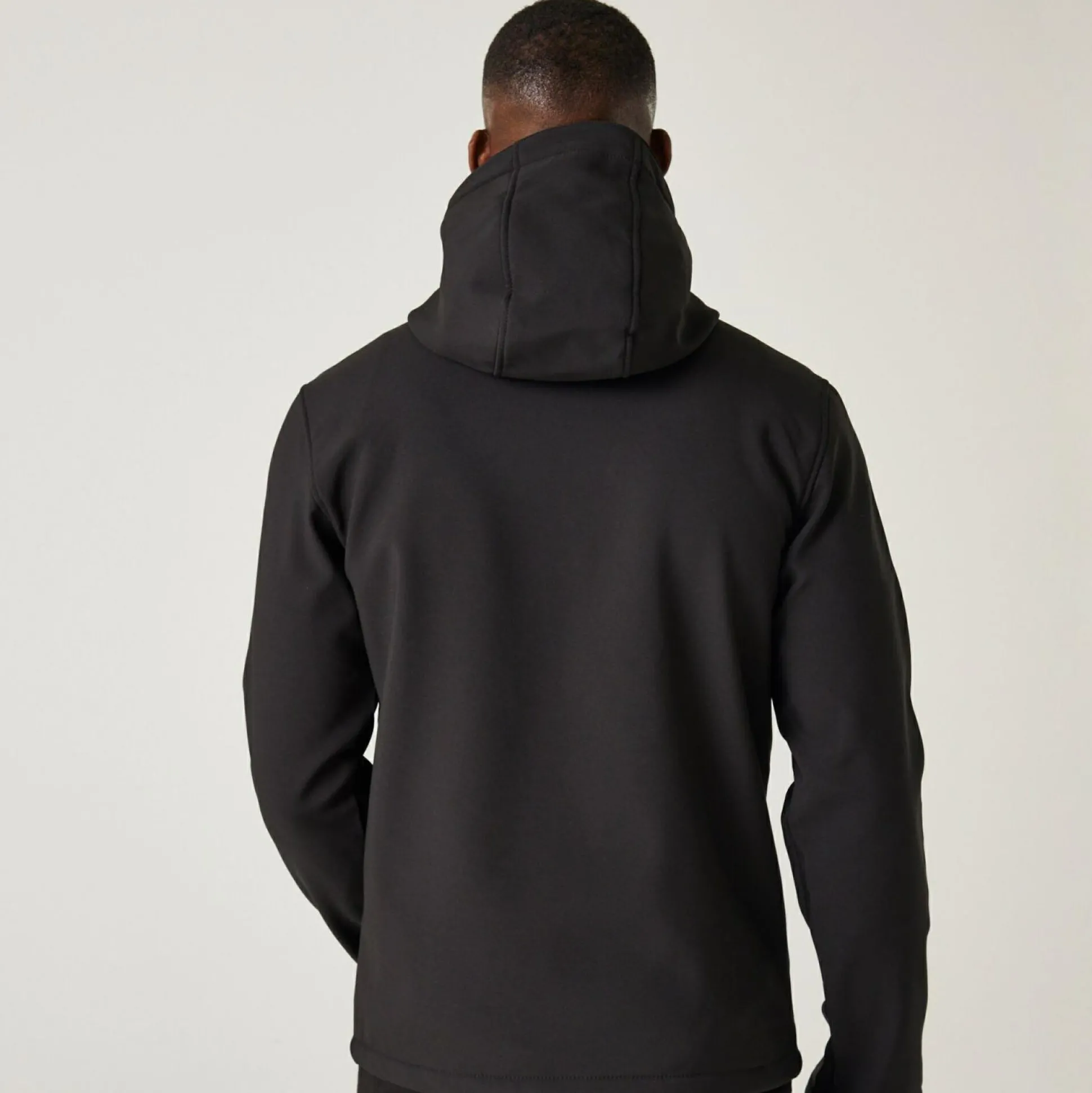 Men's Navigate 2 Layer Hooded Softshell Jacket | Black Classic Red