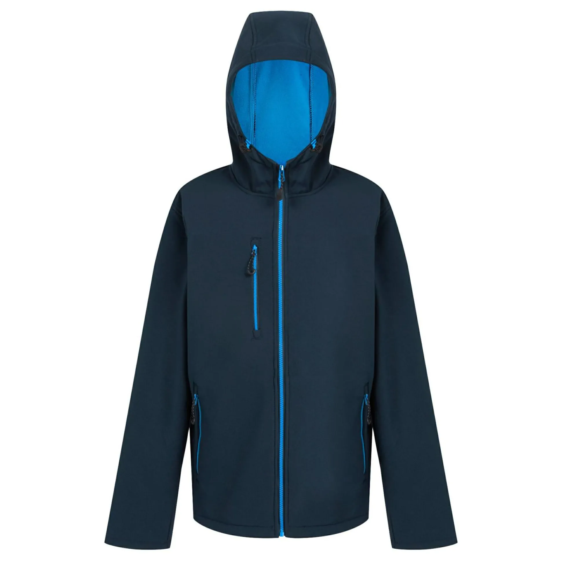 Men's Navigate 2 Layer Hooded Softshell Jacket | Navy French Blue