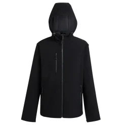 Men's Navigate 2 Layer Hooded Softshell Jacket | Black Seal Grey