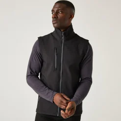 Men's Navigate 2 Layer Softshell Bodywarmer | Black Seal Grey