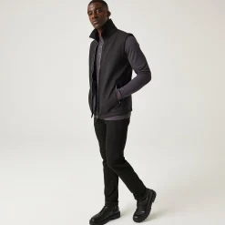 Men's Navigate 2 Layer Softshell Bodywarmer | Black Seal Grey