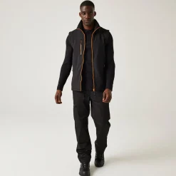 Men's Navigate 2 Layer Softshell Bodywarmer | Black Orange Pop