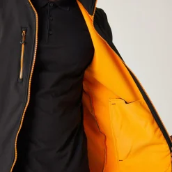 Men's Navigate 2 Layer Softshell Bodywarmer | Black Orange Pop
