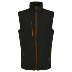 Men's Navigate 2 Layer Softshell Bodywarmer | Black Orange Pop