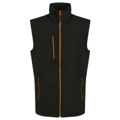Men's Navigate 2 Layer Softshell Bodywarmer | Black Orange Pop