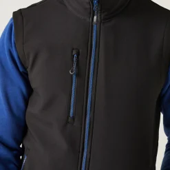Men's Navigate 2 Layer Softshell Bodywarmer | Black New Royal