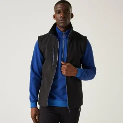 Men's Navigate 2 Layer Softshell Bodywarmer | Black New Royal