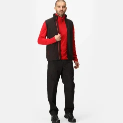 Men's Navigate Fleece Bodywarmer | Black Classic Red