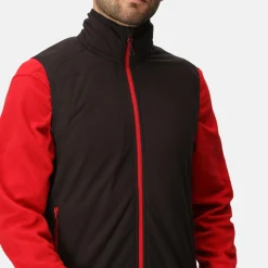 Men's Navigate Fleece Bodywarmer | Black Classic Red