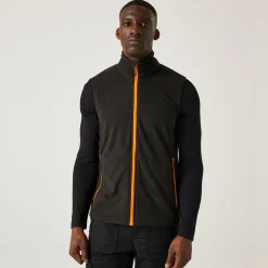 Men's Navigate Fleece Bodywarmer | Black Orange Pop