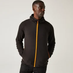 Men's Navigate Full-Zip Fleece | Black Orange Pop