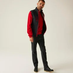 Men's Navigate Hybrid Bodywarmer | Black Classic Red