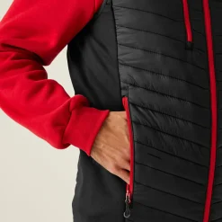 Men's Navigate Hybrid Bodywarmer | Black Classic Red