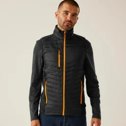 Men's Navigate Hybrid Bodywarmer | Black Orange Pop