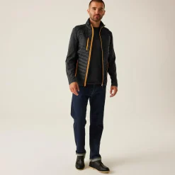 Men's Navigate Hybrid Bodywarmer | Black Orange Pop