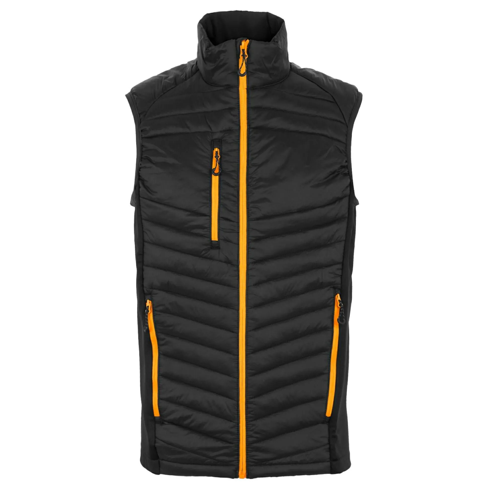 Men's Navigate Hybrid Bodywarmer | Black Orange Pop