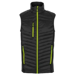 Men's Navigate Hybrid Bodywarmer | Black Lime Green