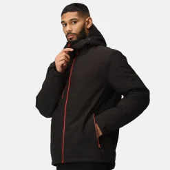 Men's Navigate Insulated Jacket | Black Classic Red