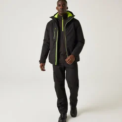 Men's Navigate Insulated Jacket | Black Lime Green