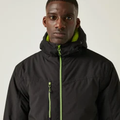Men's Navigate Insulated Jacket | Black Lime Green