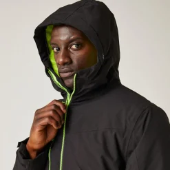 Men's Navigate Insulated Jacket | Black Lime Green