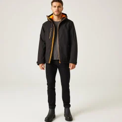 Men's Navigate Insulated Jacket | Black Orange Pop