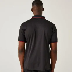 Men's Navigate Short Sleeve Polo Shirt | Black Classic Red